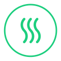 The self-heating function enables</br> a lower temperature recharging